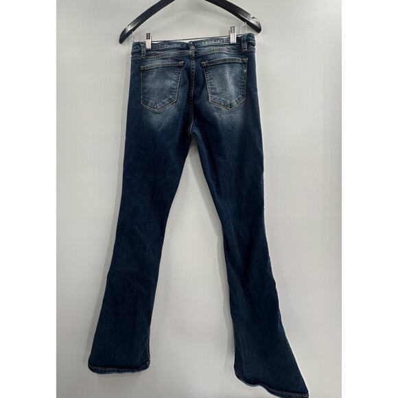 Miss Me Darkwash Mid Rise Bootcut Plain Jeans Womens Size 29 Western Cowgirl - Picture 2 of 14